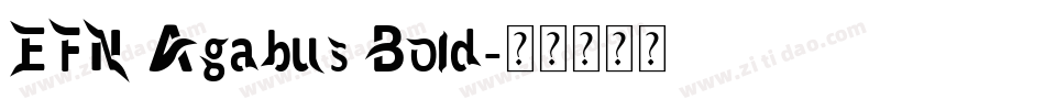 EFN Agabus Bold字体转换